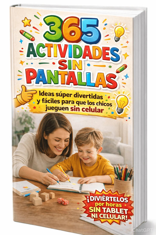 365 Actividades Sin Pantallas – Ideas simples y listas para tus hijos +6 BONOS DE REGALO